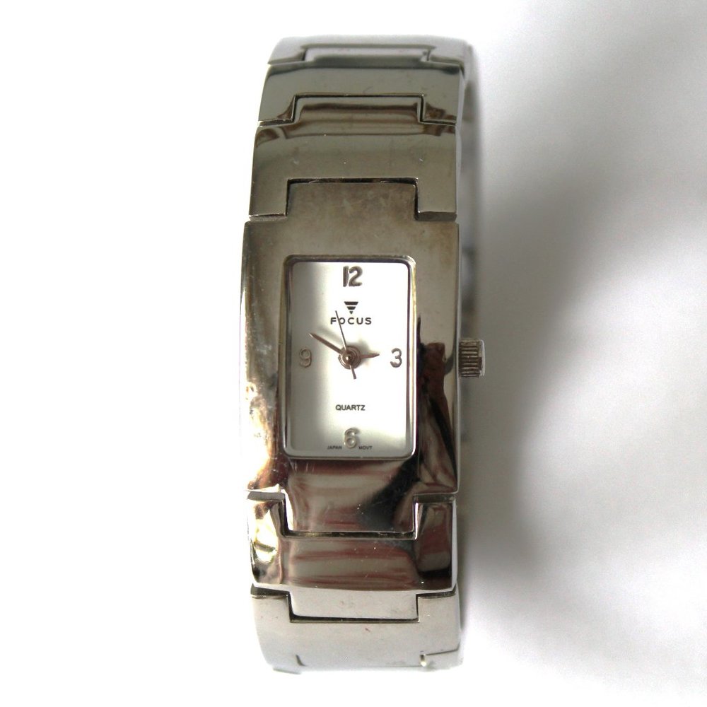 Focus Stainless Quartz Cuff Watch